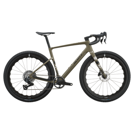 Scott Addict Gravel 10 2027 in lupine grey, drive-side profile