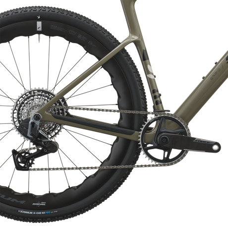 Scott Addict Gravel 10 2027 in lupine grey, cassette and rear derailleur