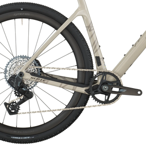 Purple and black bicycle on a white background