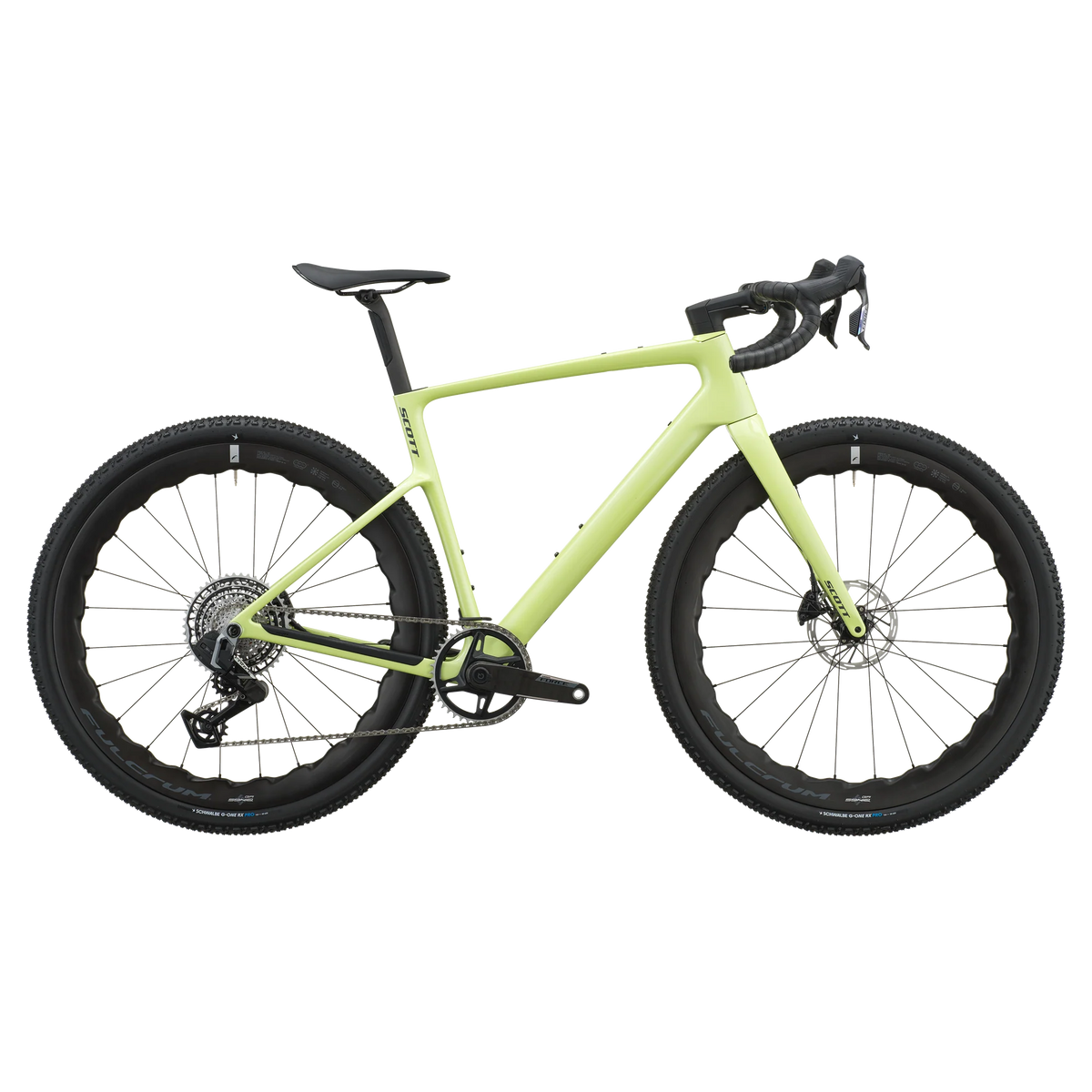 Scott Addict Gravel 20 2027 in mojito green, drive-side profile