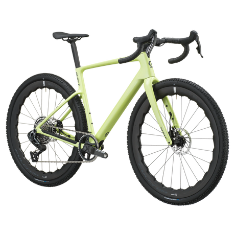 Scott Addict Gravel 20 2027 in mojito green, front three-quarter view