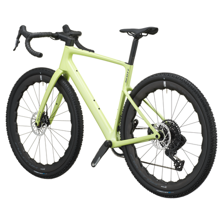 Scott Addict Gravel 20 2027 in mojito green, rear three-quarter view
