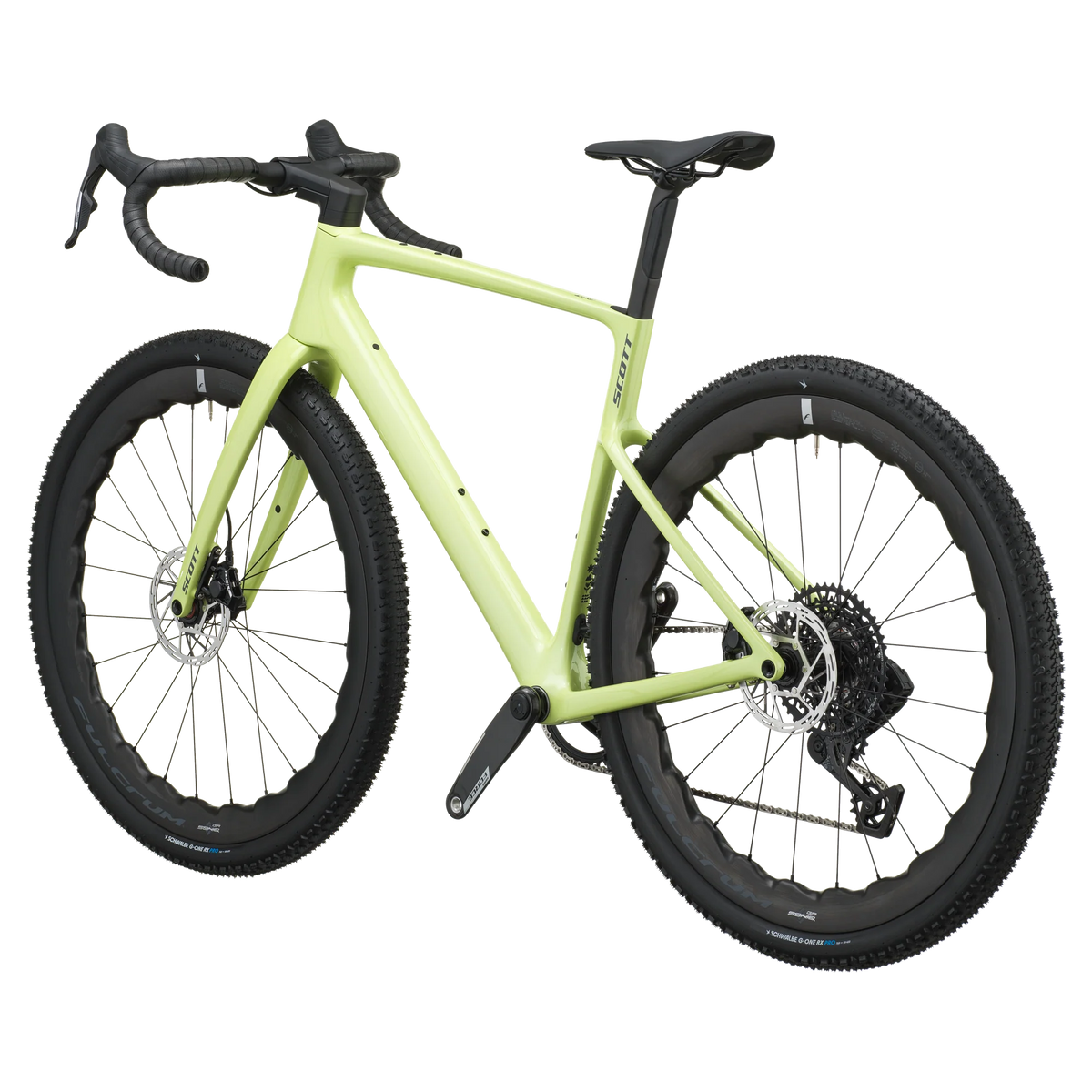 Scott Addict Gravel 20 2027 in mojito green, rear three-quarter view