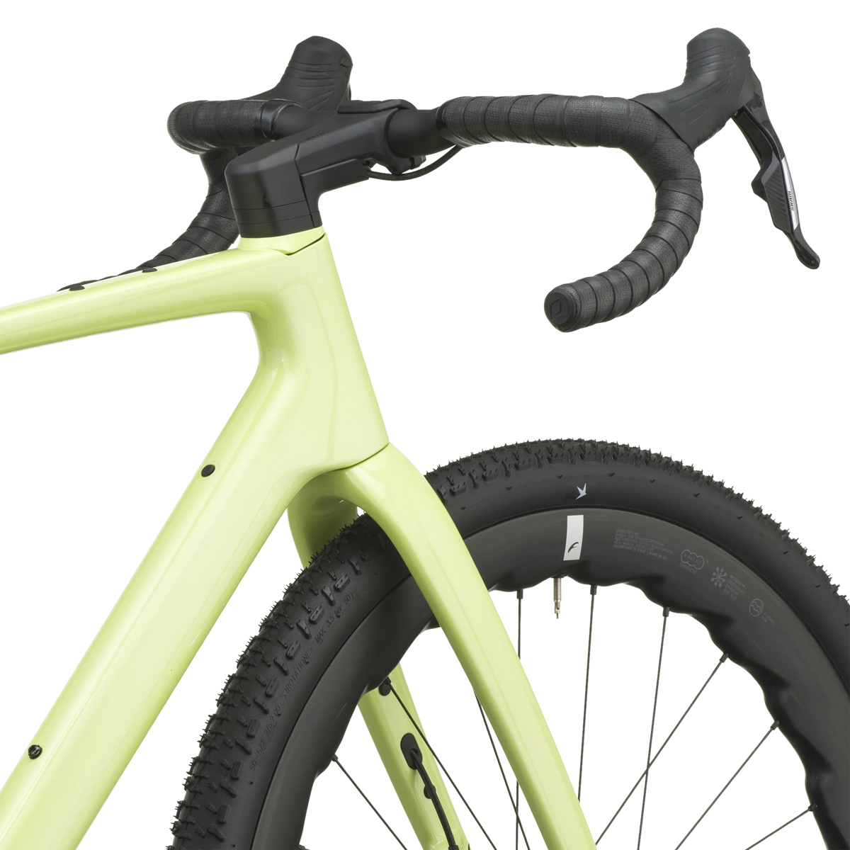 Scott Addict Gravel 20 2027 in mojito green, head tube and fork crown