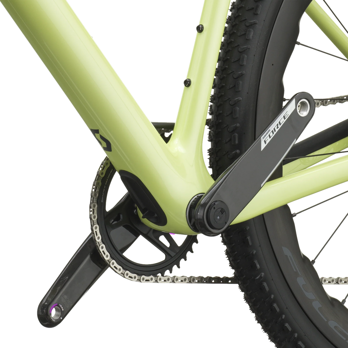 Scott Addict Gravel 20 2027 in mojito green, SRAM Force XPLR crankset with power meter