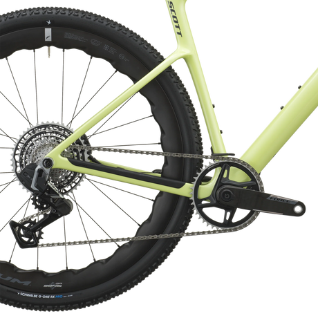Scott Addict Gravel 20 2027 in mojito green, SRAM Force XPLR cassette and rear derailleur