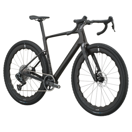 Scott Addict Gravel 20 2027 in watery black, front three-quarter view