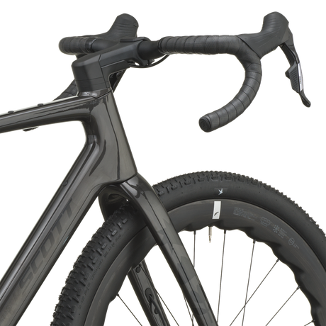 Scott Addict Gravel 20 2027 in watery black, head tube and fork crown