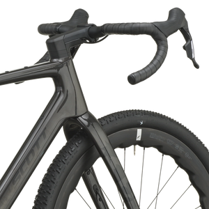 Scott Addict Gravel 20 2027 in watery black, head tube and fork crown