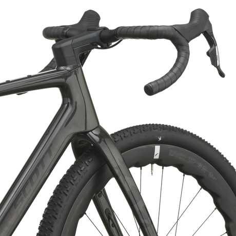 Scott Addict Gravel 20 2027 in watery black, head tube and fork crown