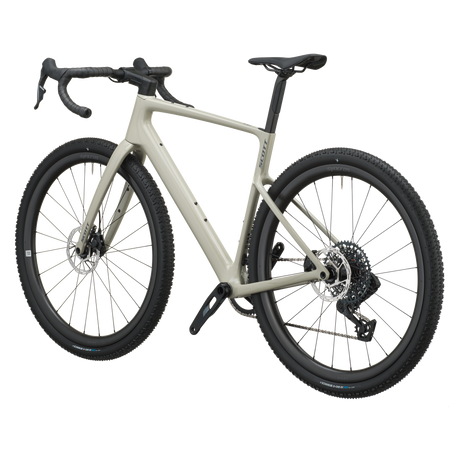 Scott Addict Gravel 30 2027 in agate grey, rear three-quarter view