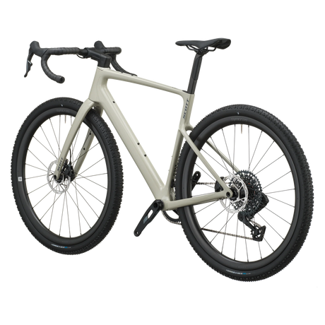 Scott Addict Gravel 30 2027 in agate grey, rear three-quarter view