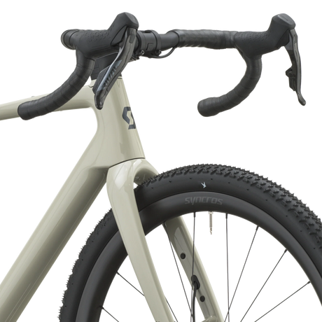 Scott Addict Gravel 30 2027 in agate grey, cockpit and brake hoods