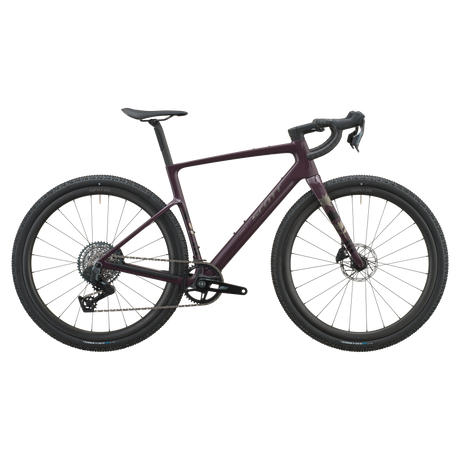 Scott Addict Gravel 30 2027 in mulberry purple, drive-side profile