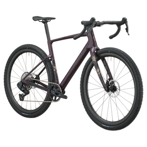 Scott Addict Gravel 30 2027 in mulberry purple, front three-quarter view