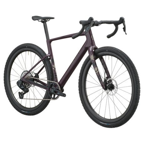 Scott Addict Gravel 30 2027 in mulberry purple, front three-quarter view
