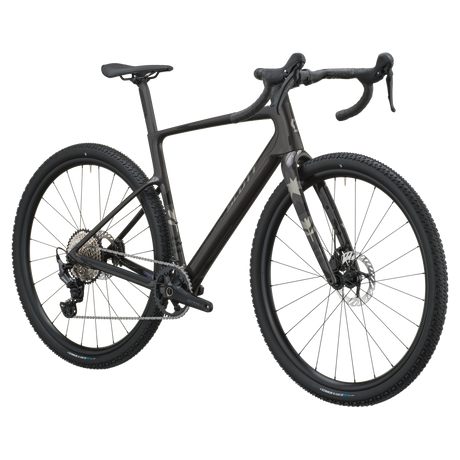 Scott Addict Gravel 40 2027 in carbon black, front three-quarter view