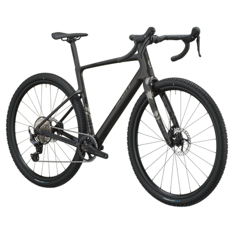 Scott Addict Gravel 40 2027 in carbon black, front three-quarter view