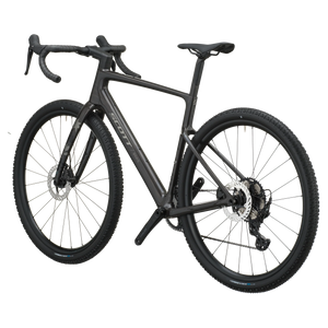Scott Addict Gravel 40 2027 in carbon black, rear three-quarter view