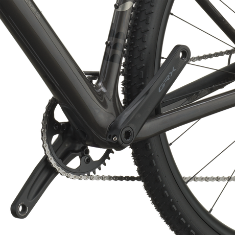 Scott Addict Gravel 40 2027 in carbon black, Shimano GRX crankset and bottom bracket