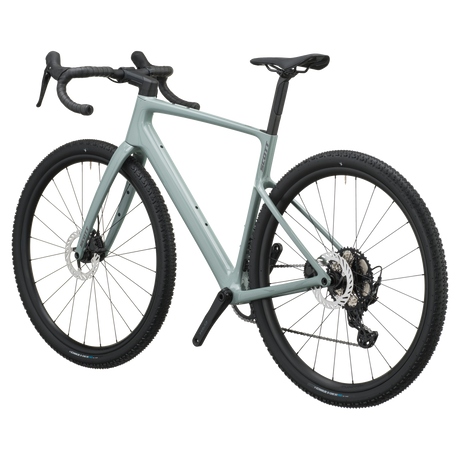 Scott Addict Gravel 40 2027 in iron grey, rear three-quarter view