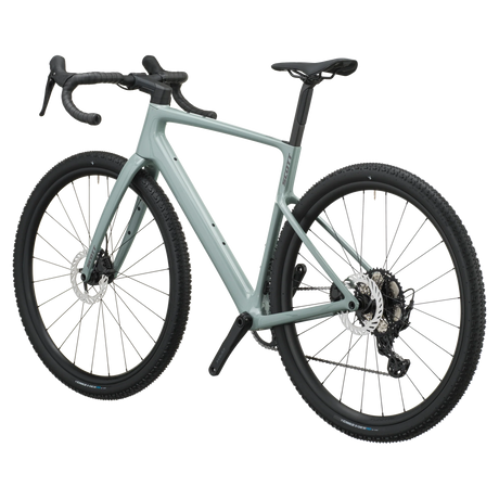 Scott Addict Gravel 40 2027 in iron grey, rear three-quarter view