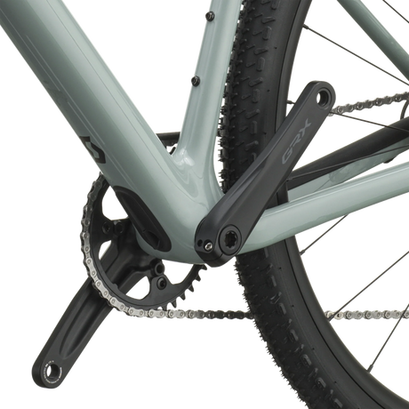 Scott Addict Gravel 40 2027 in iron grey, crankset and bottom bracket
