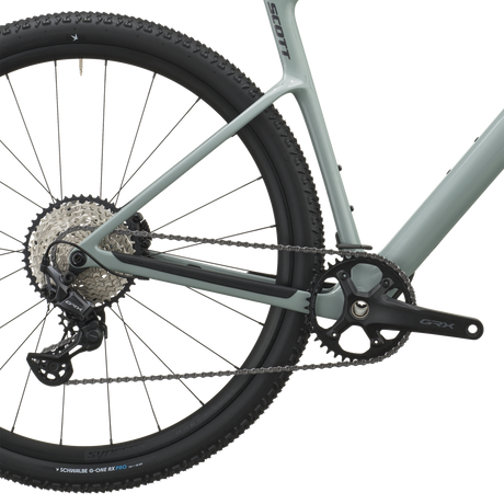 Scott Addict Gravel 40 2027 in iron grey, cassette and rear derailleur