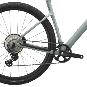 Scott Addict Gravel 40 2027 in iron grey, cassette and rear derailleur
