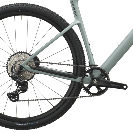Scott Addict Gravel 40 2027 in iron grey, cassette and rear derailleur