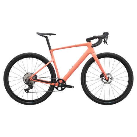 Scott Addict Gravel 40 2027 in peach pink, drive-side profile