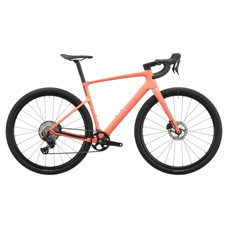 Scott Addict Gravel 40 2027 in peach pink, drive-side profile