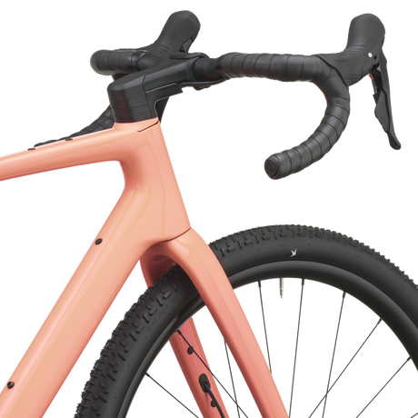 Scott Addict Gravel 40 2027 in peach pink, head tube and fork crown