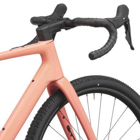 Scott Addict Gravel 40 2027 in peach pink, head tube and fork crown