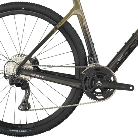 Close-up of a bicycle's rear wheel and gear system on a white background