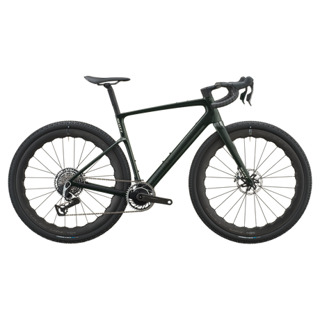 Scott Addict Gravel Premium 2027 in watery green, drive-side profile