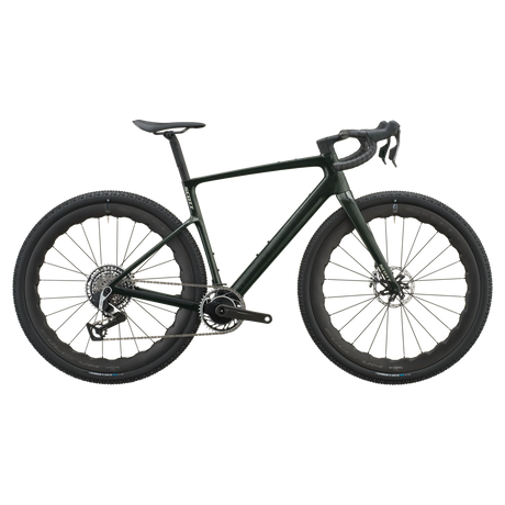 Scott Addict Gravel Premium 2027 in watery green, drive-side profile