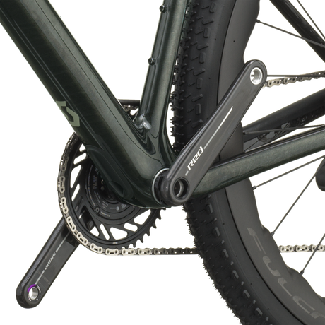 Scott Addict Gravel Premium 2027 in watery green, SRAM RED XPLR crankset and bottom bracket