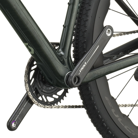 Scott Addict Gravel Premium 2027 in watery green, SRAM RED XPLR crankset and bottom bracket