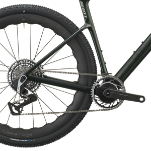 Scott Addict Gravel Premium 2027 in watery green, SRAM RED XPLR cassette and rear derailleur