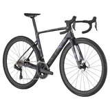 Side angle of Scott Addict RC 10 Road Bike showcasing aerodynamic design, lightweight carbon frame, and integrated handlebars.