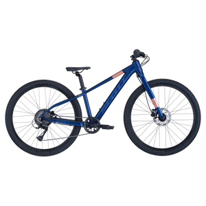 Scott Scale 600 26" Kids Bike in navy blue with pink accents, built for kids who want a sleek, high-performance mountain bike.