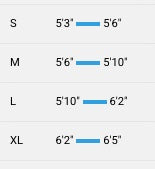 Marin DSX size chart