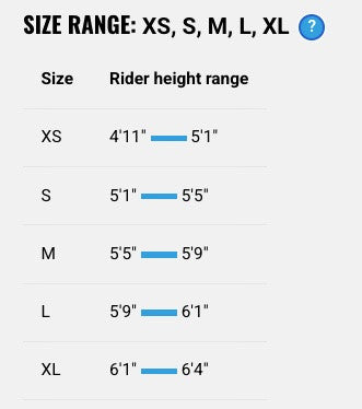 Presidio size chart