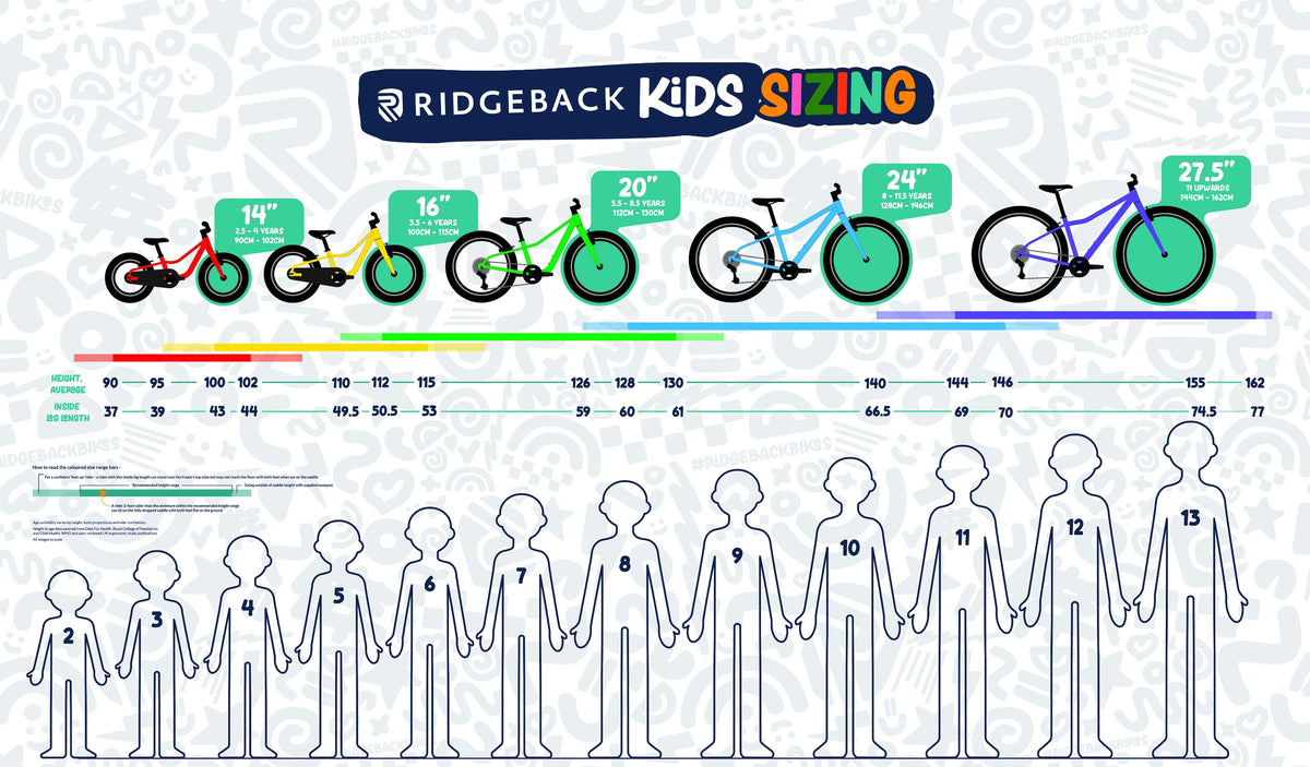 Ridgeback Dimension size chart