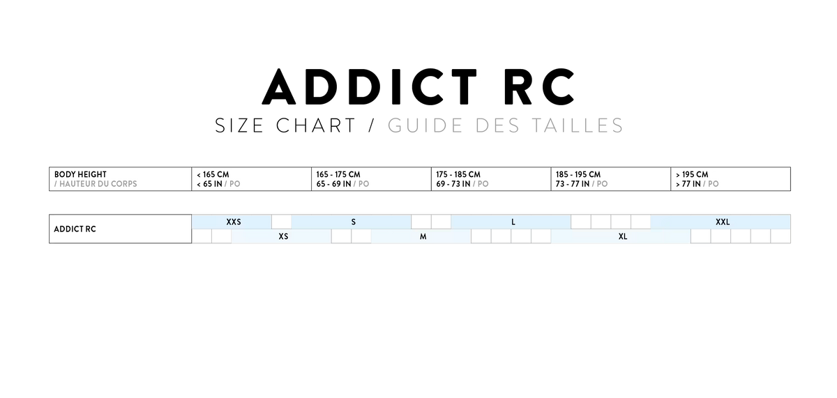 Scott Addict RC size chart