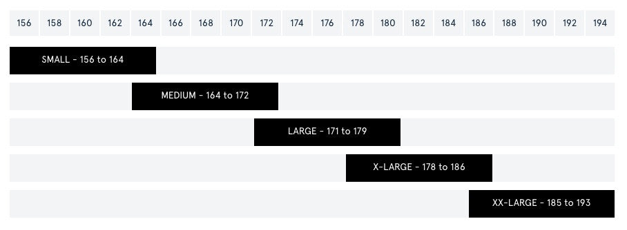 Velocity size chart