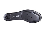 Bottom view of Lake CXZ176 Winter Road Shoe featuring a durable sole with 3-bolt cleat compatibility for road cycling stability.
