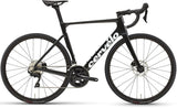 Cervelo Soloist 105 Di2 Road Bike in sleek black with white branding, built for racing and endurance with lightweight frame and Shimano Di2 components.