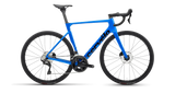 Cervelo Soloist 105 Road Bike in blue with black logo, lightweight performance road bike featuring disc brakes and race-ready geometry.